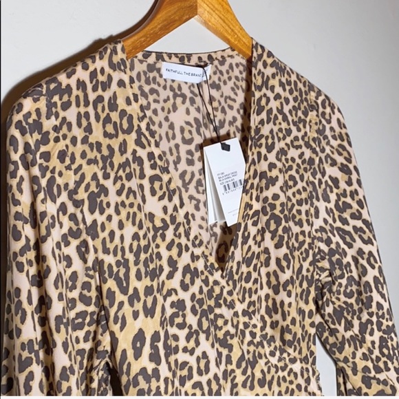 Faithfull The Brand Wrap Animal Print Dress - Picture 6 of 7